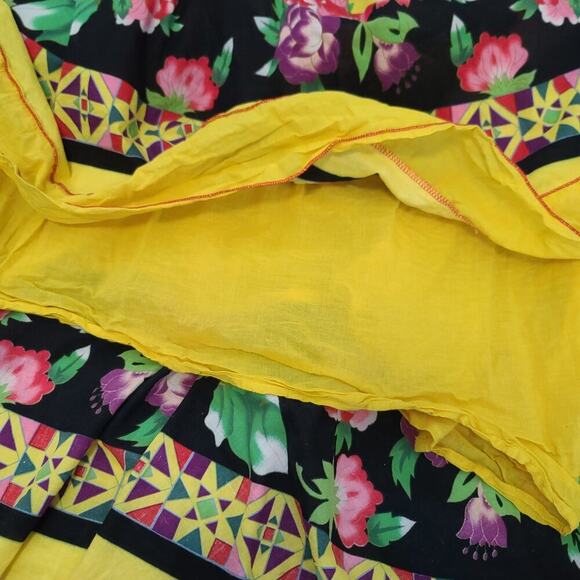 Magic women's Dopamine sundress yellow floral Size xl Funky beachy Summer picnic - Picture 5 of 10